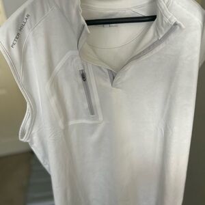 Peter Millar White Sleeveless Golf Vest